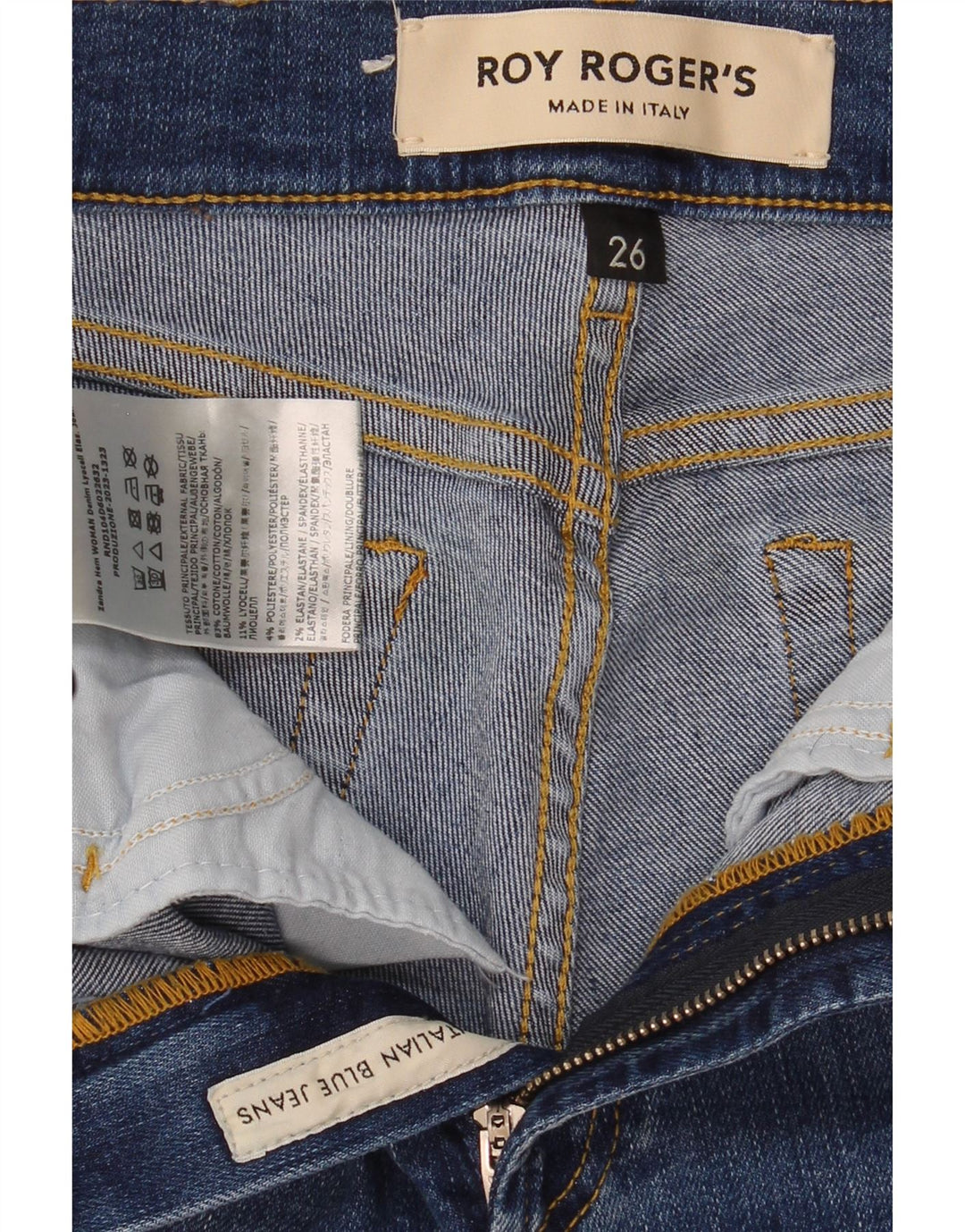 Roy Rogers Jean Bootcut Femme W26 L27 Bleu Coton