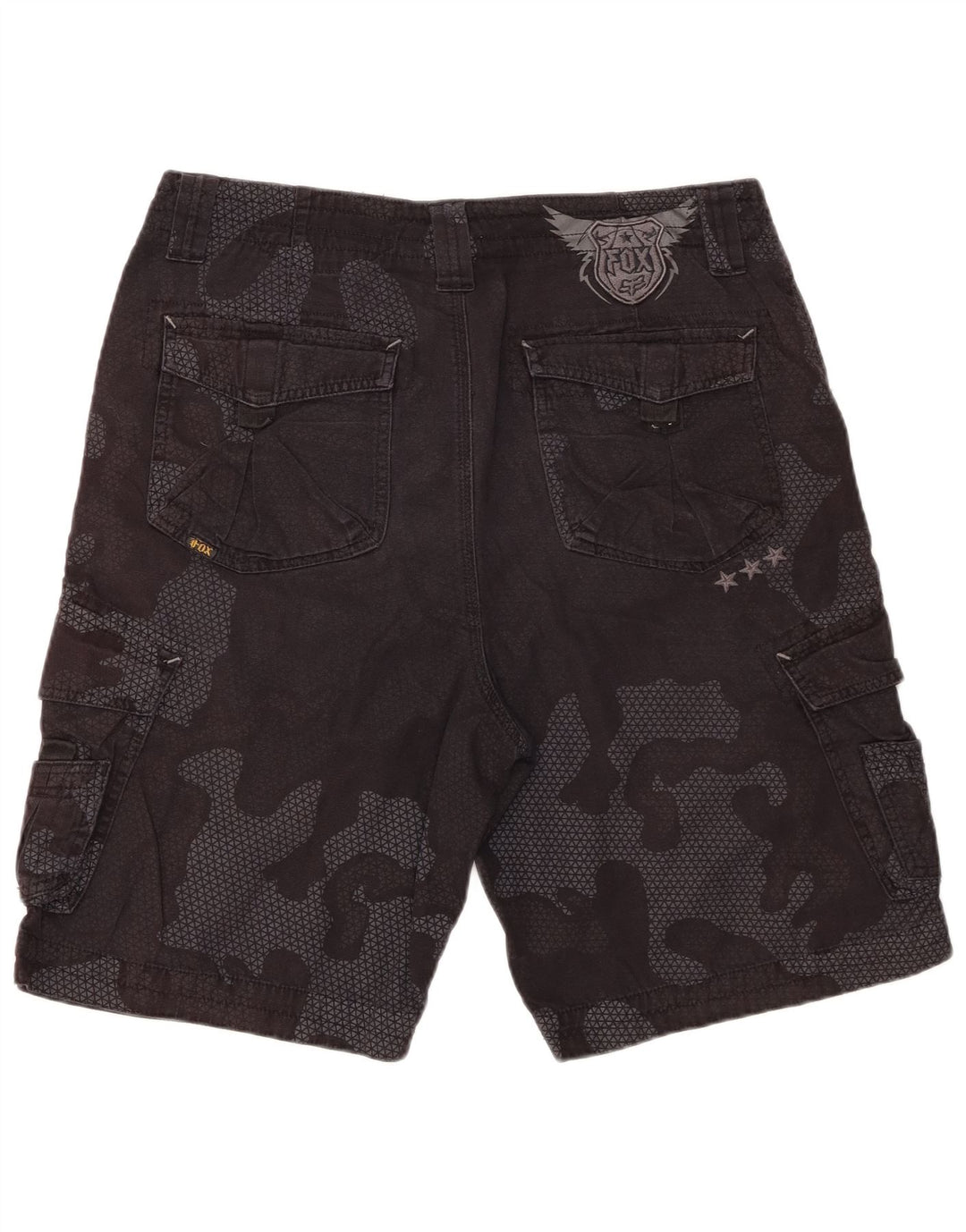 FOX Short Cargo Homme W34 Large Noir Camouflage Coton