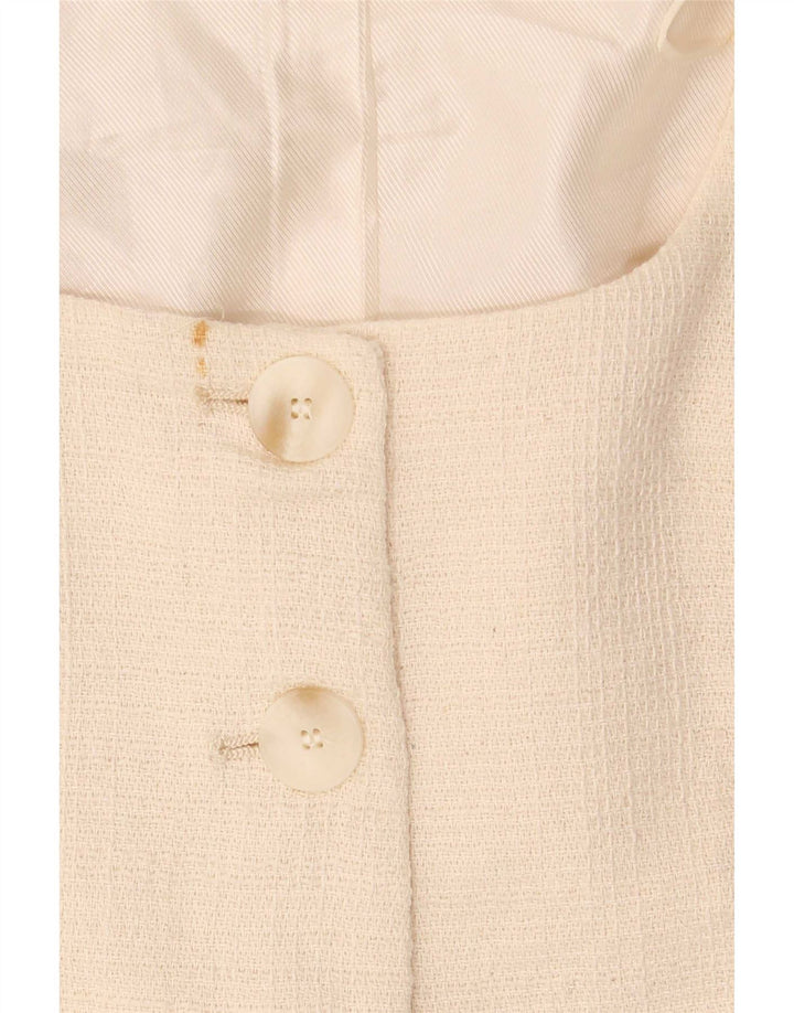 Zara Gilet Femme UK 12 Coton Beige Moyen