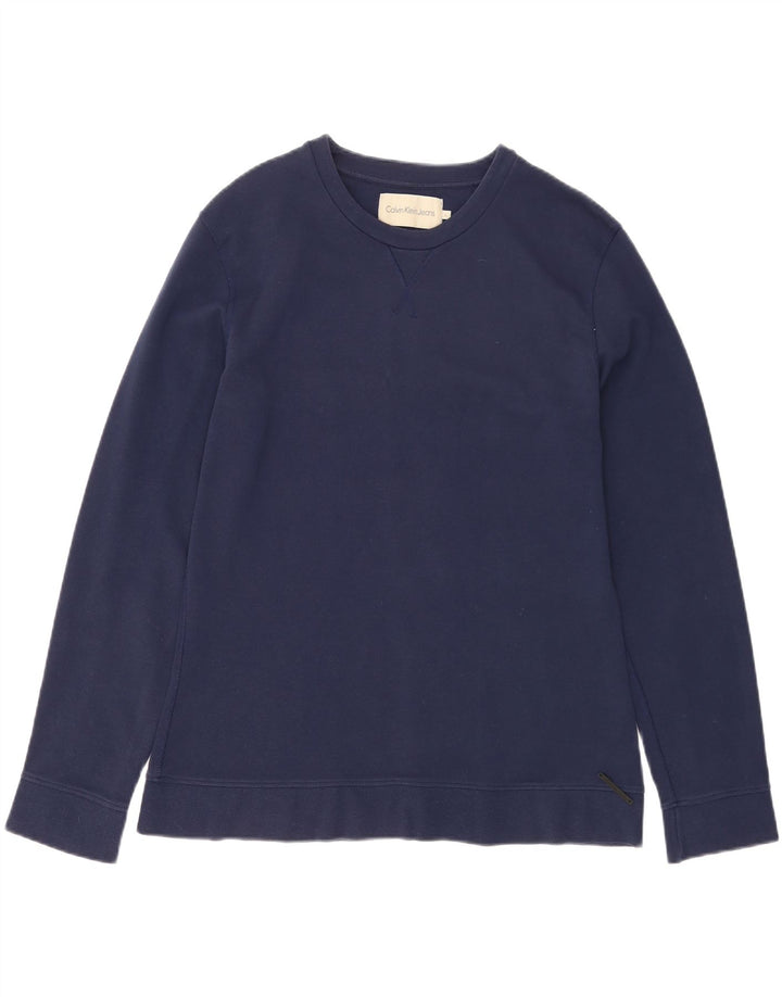 CALVIN KLEIN JEANS Sweat-Shirt Homme Grand Bleu Marine Coton