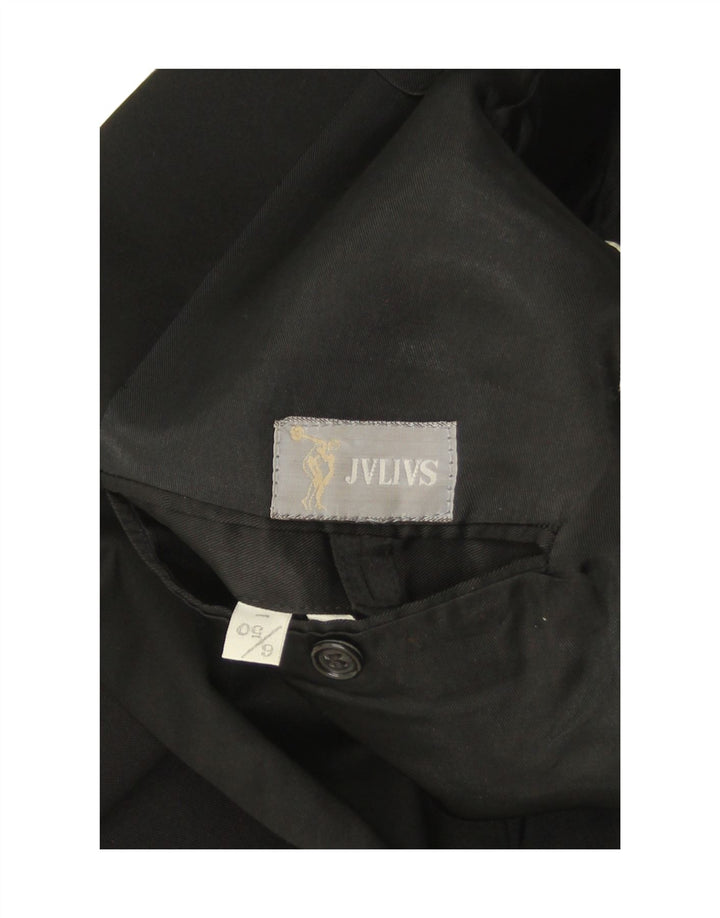 JVLIVS Mens 1 Button Blazer Jacket IT 50 Large Black Wool Vintage Jvlivs and Second-Hand Jvlivs from Messina Hembry 