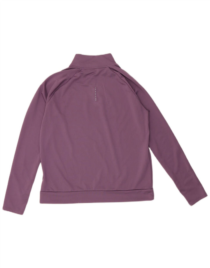 Haut de survêtement Nike Dri Fit Graphic pour femme, violet moyen, UK 14