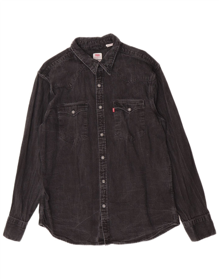 Levi's Chemise en Jean Standard Homme Gris Coton
