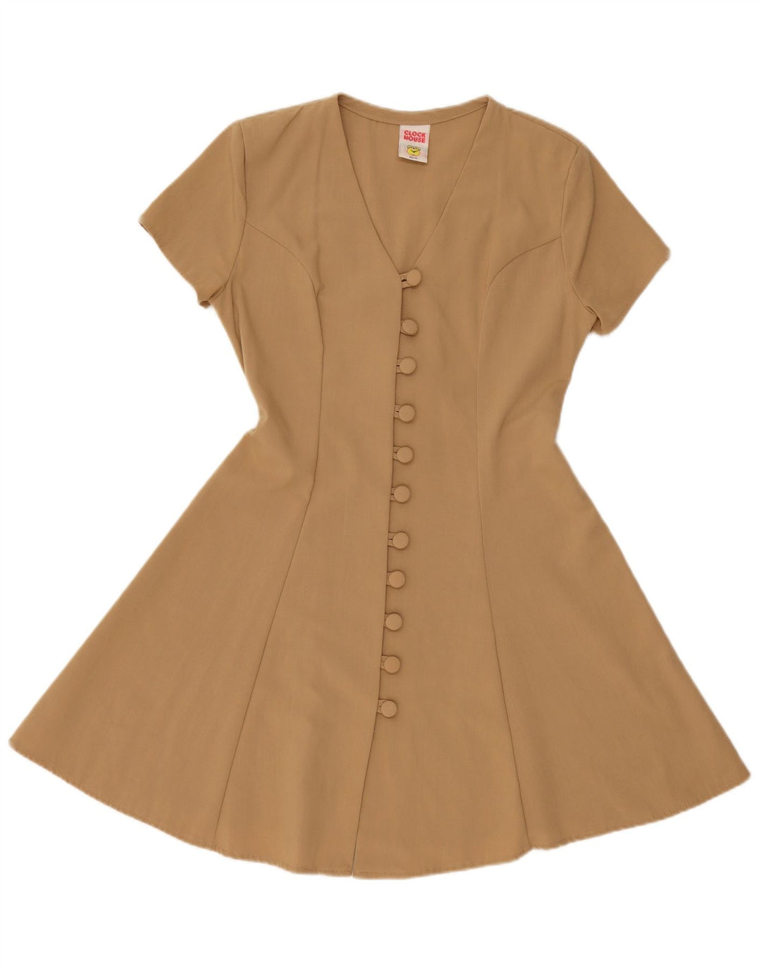 CLOCK HOUSE Robe trapèze pour femme EU 38/40 Polyester beige moyen