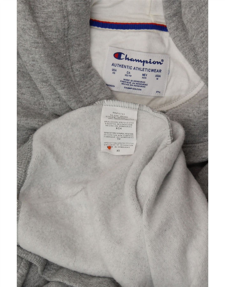 CHAMPION Pull à capuche surdimensionné pour femme UK 6 XS Gris Coton