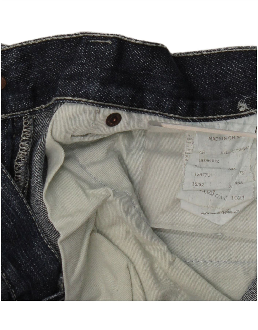 Jeans Bootcut Femme Mustang W35 L32 Bleu Marine Coton