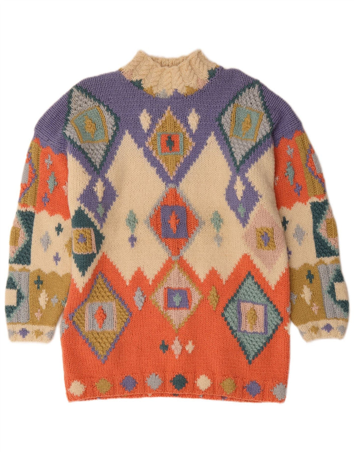 Paco Pull long à col roulé pour femme UK 10 Small Multicolore N