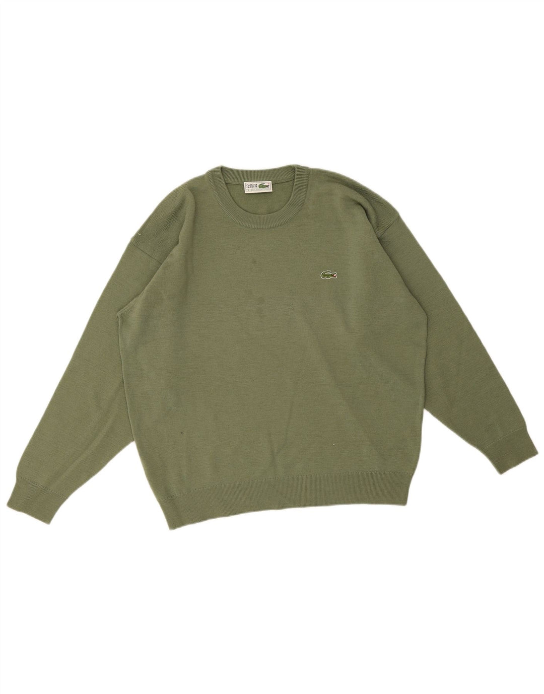 Lacoste Pull ras du cou pour homme Taille 6 XL Laine verte