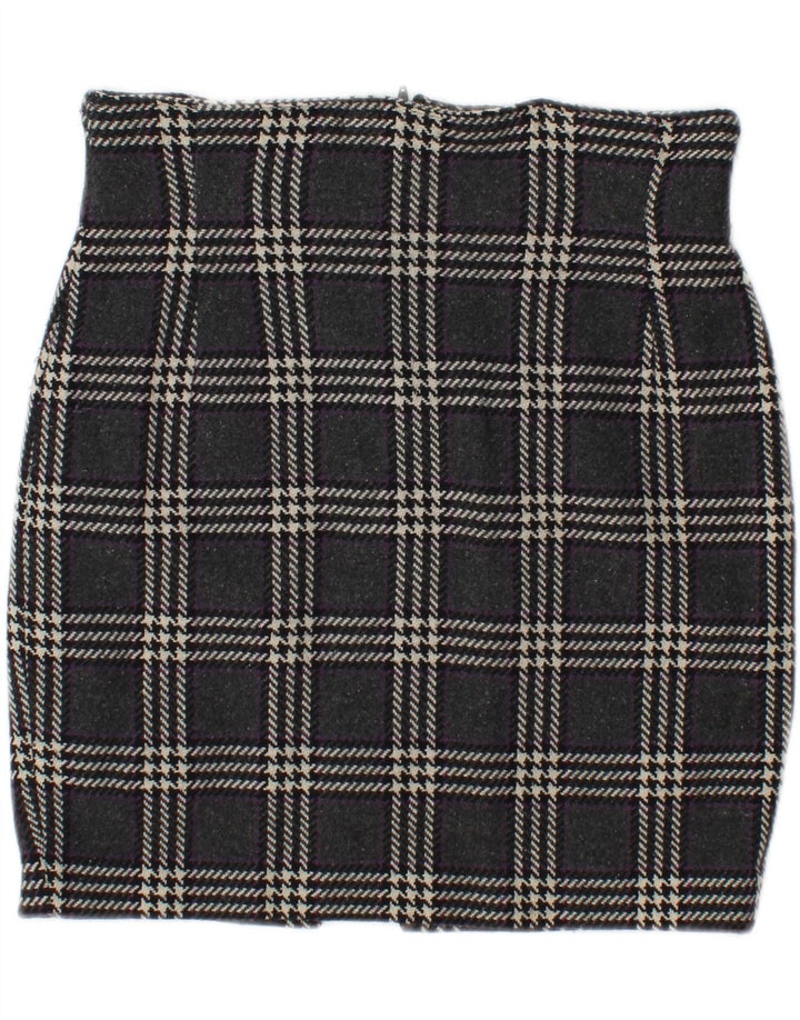 VINTAGE Womens Pencil Skirt IT 42 Medium W28  Grey Check Vintage Vintage and Second-Hand Vintage from Messina Hembry 