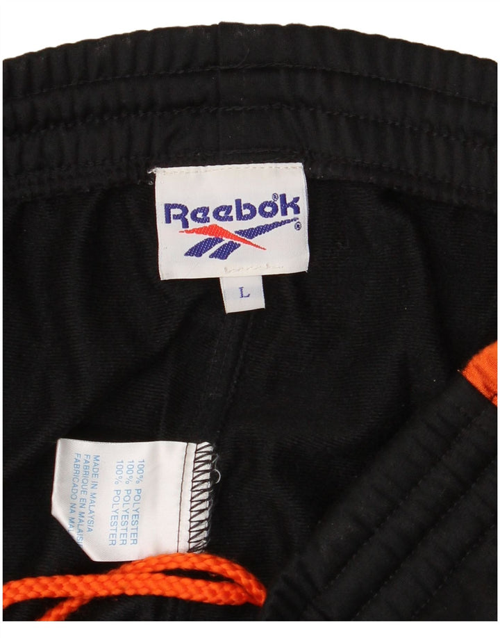 Reebok Pantalon de Survêtement Homme Large Noir Colorblock Polyester