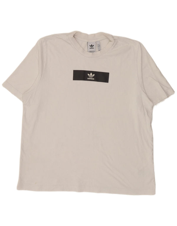 Adidas T-shirt graphique pour homme XL en coton blanc