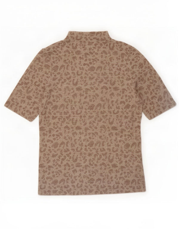 Marks & Spencer Chemisier pour femme UK 42 en viscose à imprimé animal beige moyen