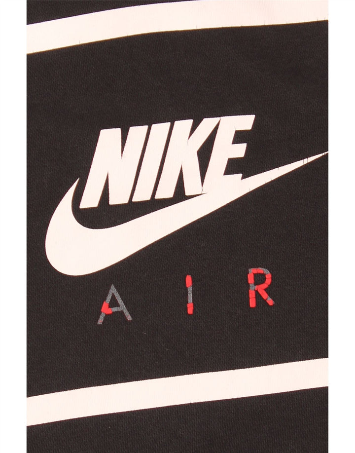 Nike Pull à capuche graphique en coton noir moyen pour homme