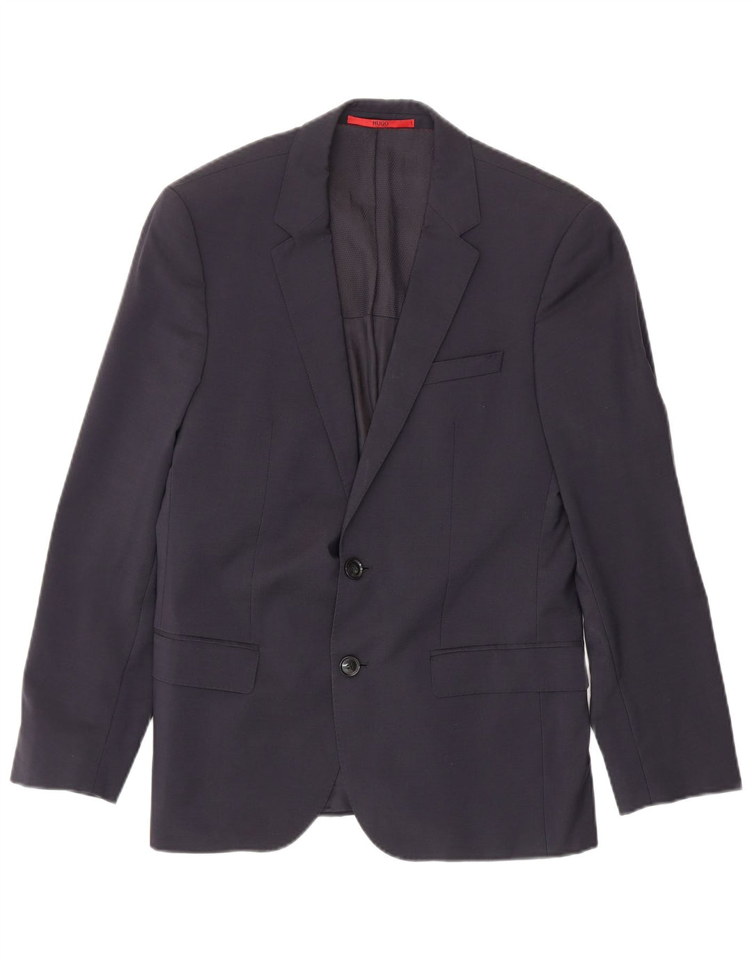 Hugo Boss Veste blazer à 2 boutons pour homme EU 46 Petite laine vierge bleu marine
