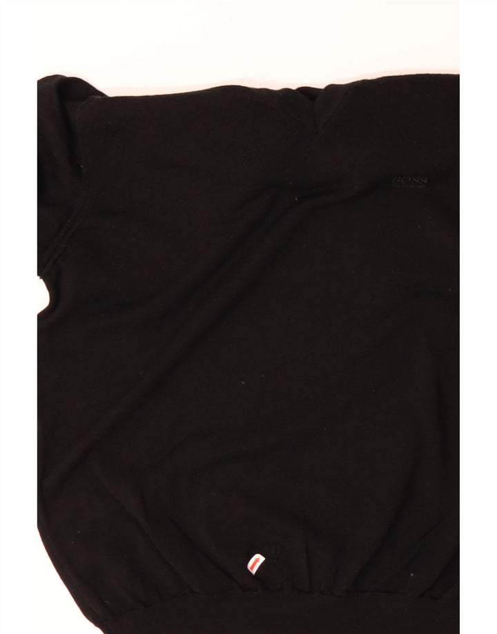 HUGO BOSS Pull Col V Homme Noir Moyen