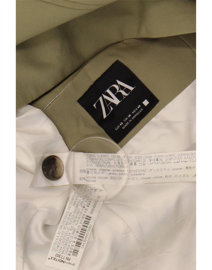 ZARA Veste blazer à 1 bouton pour homme EU 48 Kaki moyen Polyester