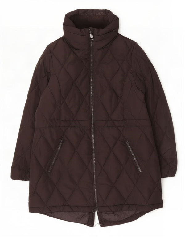 Marks & Spencer Manteau matelassé matelassé pour femme UK 14 Large Noir Polyester