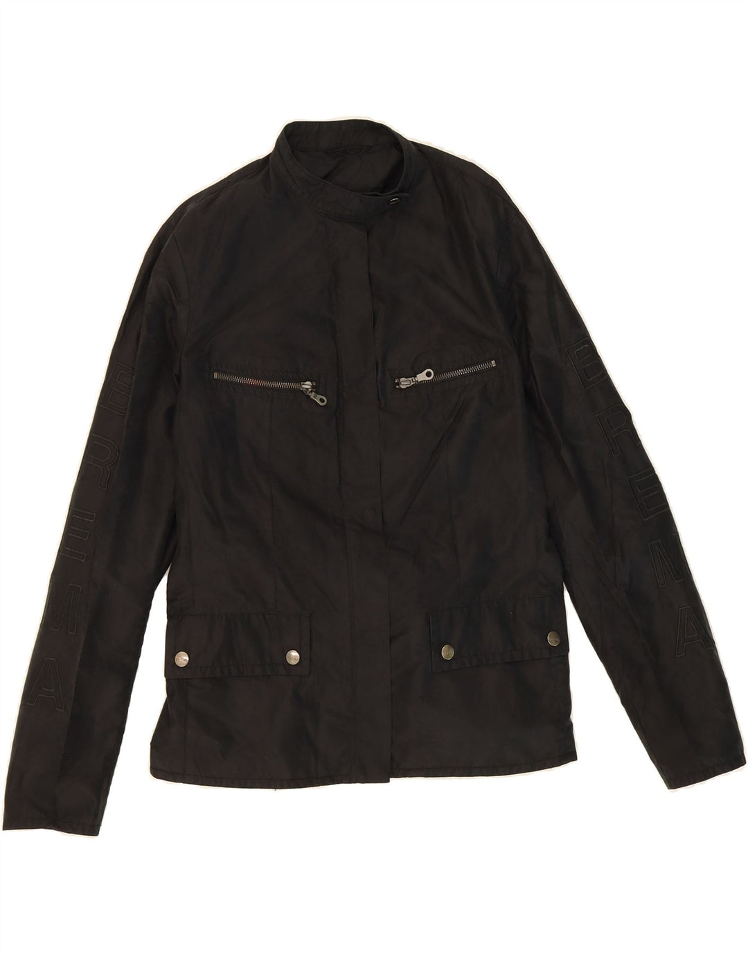 BREMA Womens Graphic Utility Jacket IT 48 XL Black Vintage Brema and Second-Hand Brema from Messina Hembry 