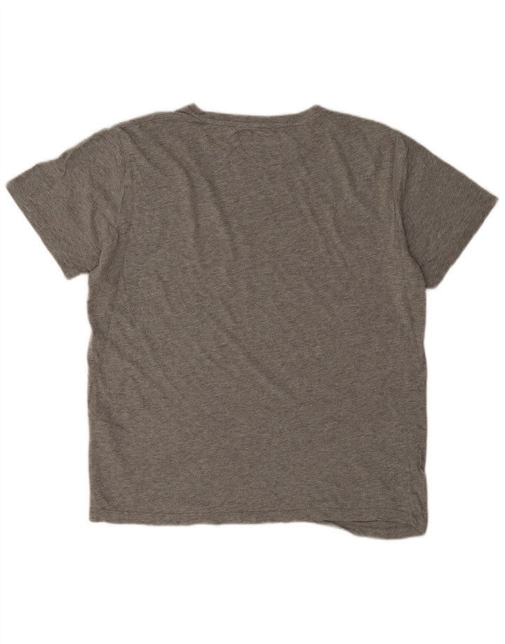 Jack & Jones T-Shirt Regular Fit Graphique Homme Gris Moyen Moucheté