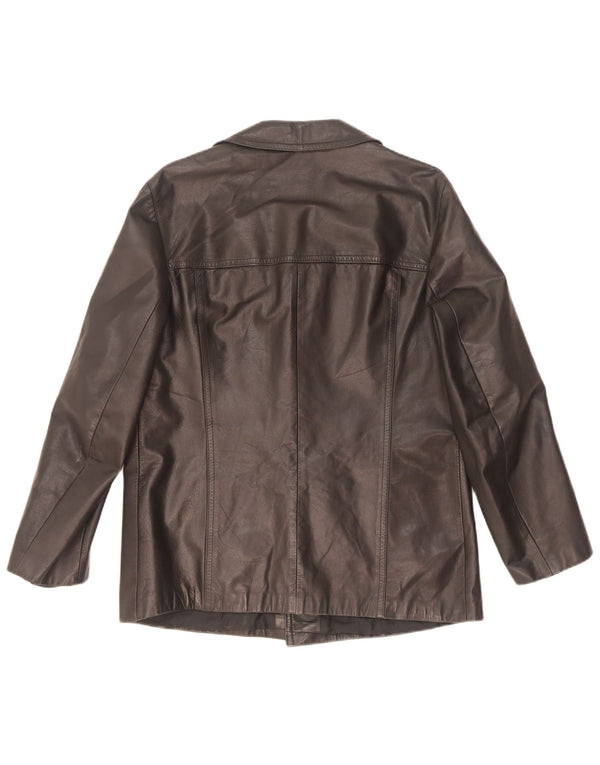veste en cuir homme vintage UK 36 Petit Noir