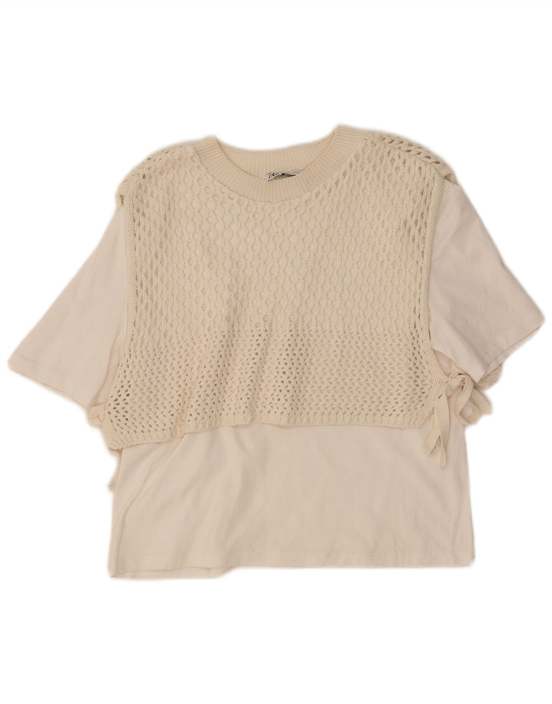 Zara Femme Chemisier Top UK 12 Medium Blanc