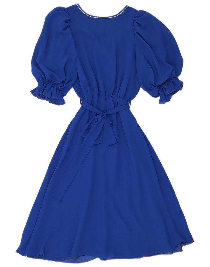 Robe A-Line Femme Vintage IT 40 Petit Bleu Polyester