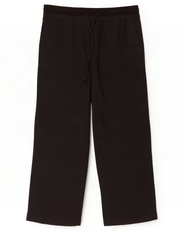 Marks & Spencer Pantalon chino droit pour femme UK 14 Large W34 L29 Noir