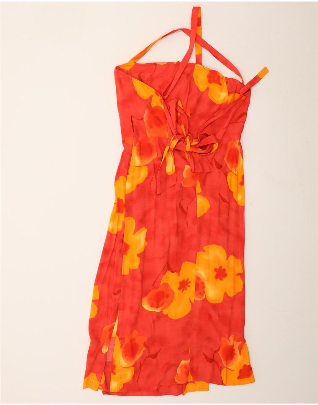 MANDY MARSH Womens 2 Piece Set UK 10 Small Red Floral Viscose Vintage Mandy Marsh and Second-Hand Mandy Marsh from Messina Hembry 
