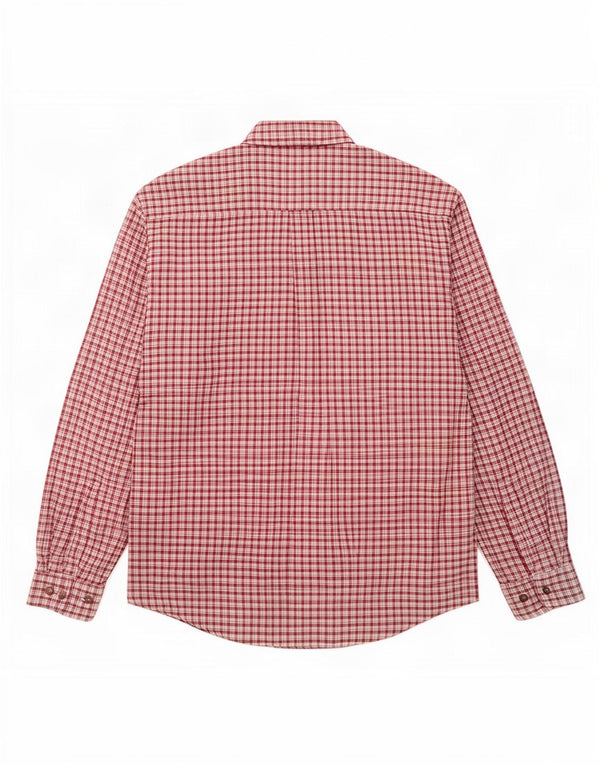 Chemise en flanelle homme vintage XL carreaux bordeaux