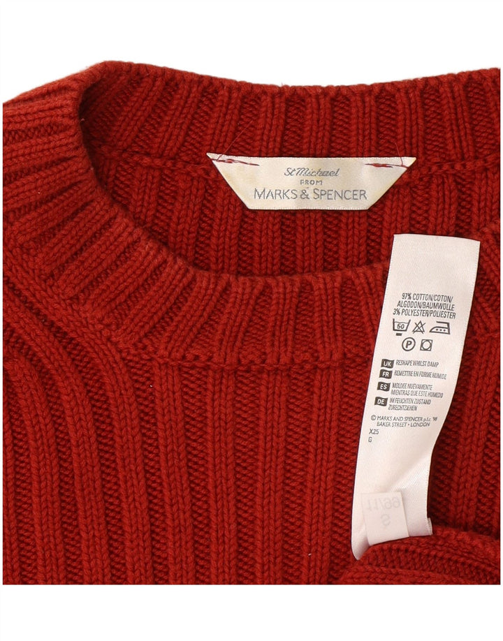 Marks & Spencer Pull à col rond St. Michael pour homme, grand rouge classique