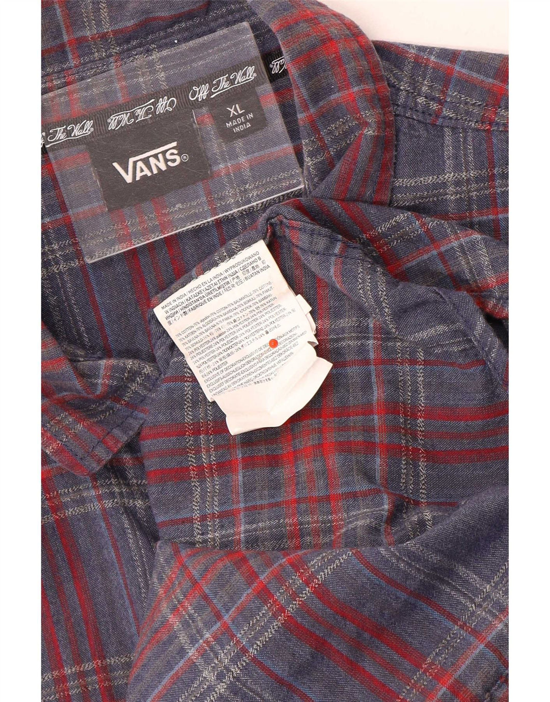 Vans Chemise en flanelle XL en coton à carreaux multicolores pour homme