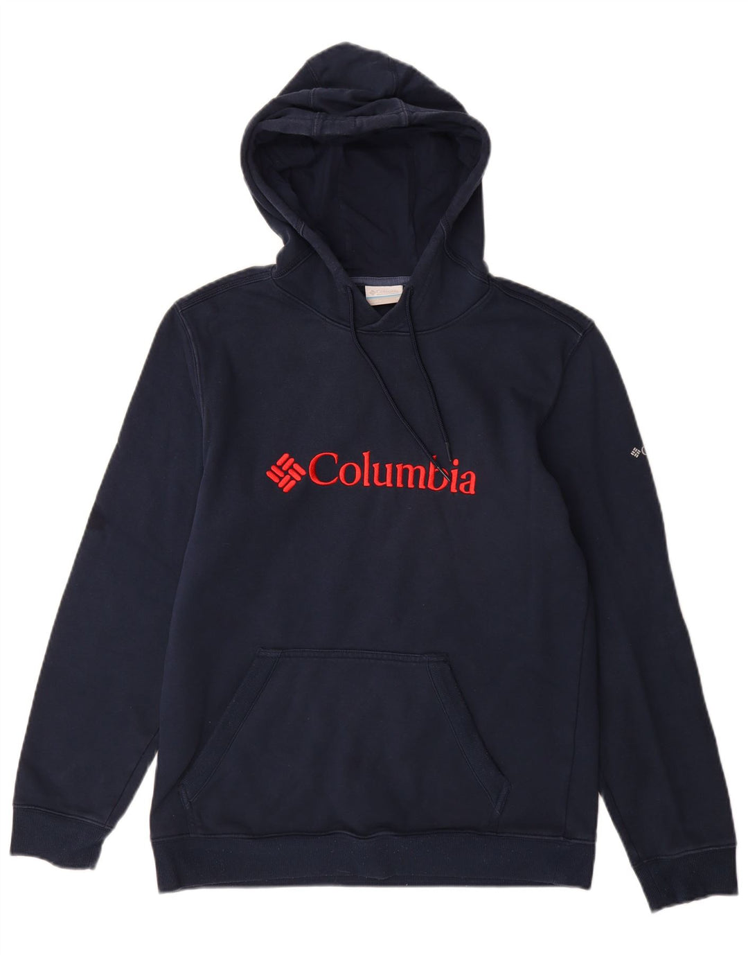 COLUMBIA Pull à Capuche Graphique Homme Bleu Marine Moyen Coton