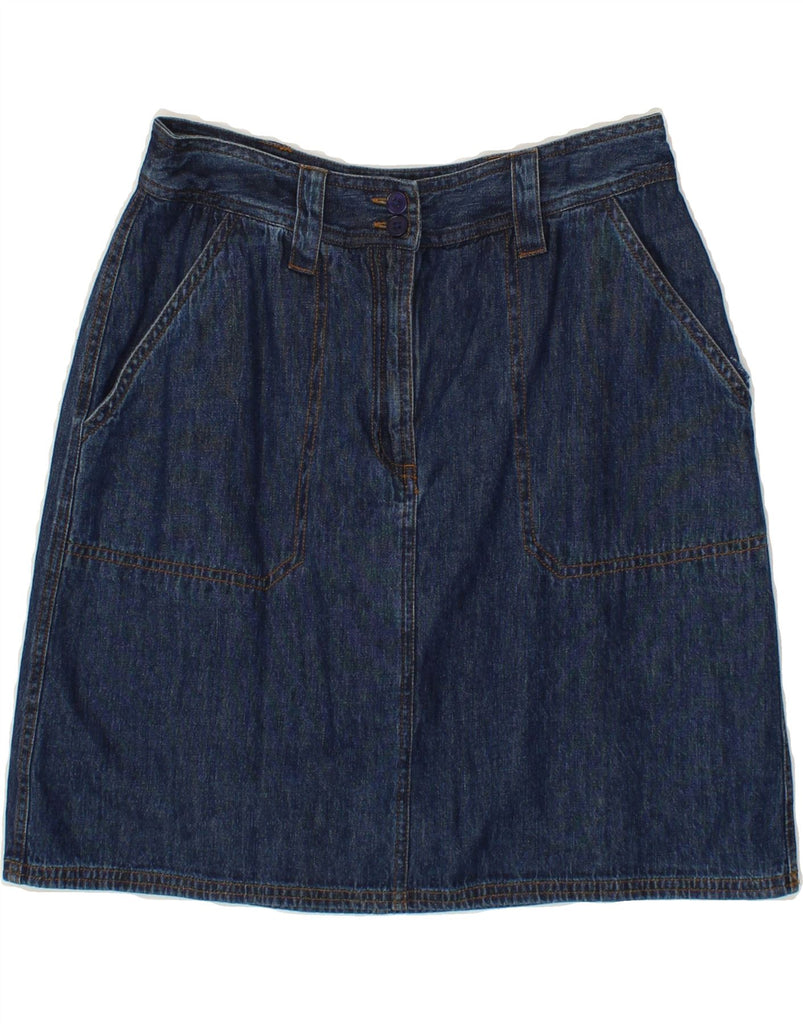 VAN HEUSEN Womens Denim Skirt US 4 Small W26  Blue Cotton Vintage Van Heusen and Second-Hand Van Heusen from Messina Hembry 