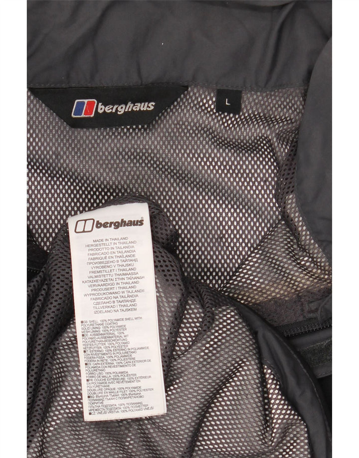 Berghaus Veste de pluie à capuche pour homme UK 40 Large Noir Polyamide