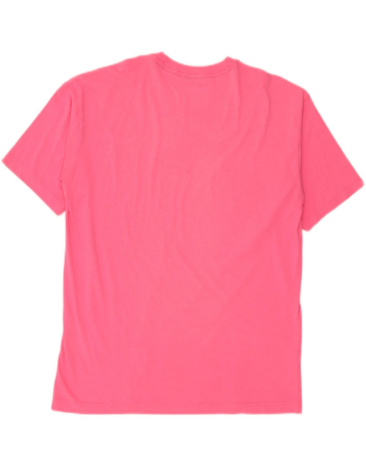 CHAMPION T-Shirt Graphique Homme Rose Moyen Coton