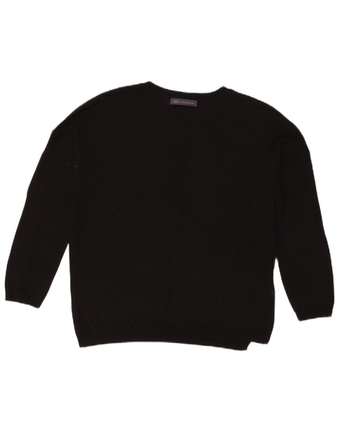 Marks & Spencer Pull à col rond pour femme UK 14 Noir moyen