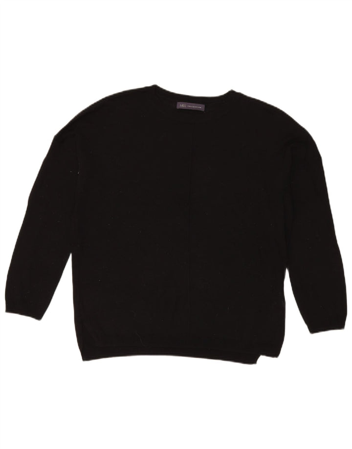 Marks & Spencer Pull à col rond pour femme UK 14 Noir moyen