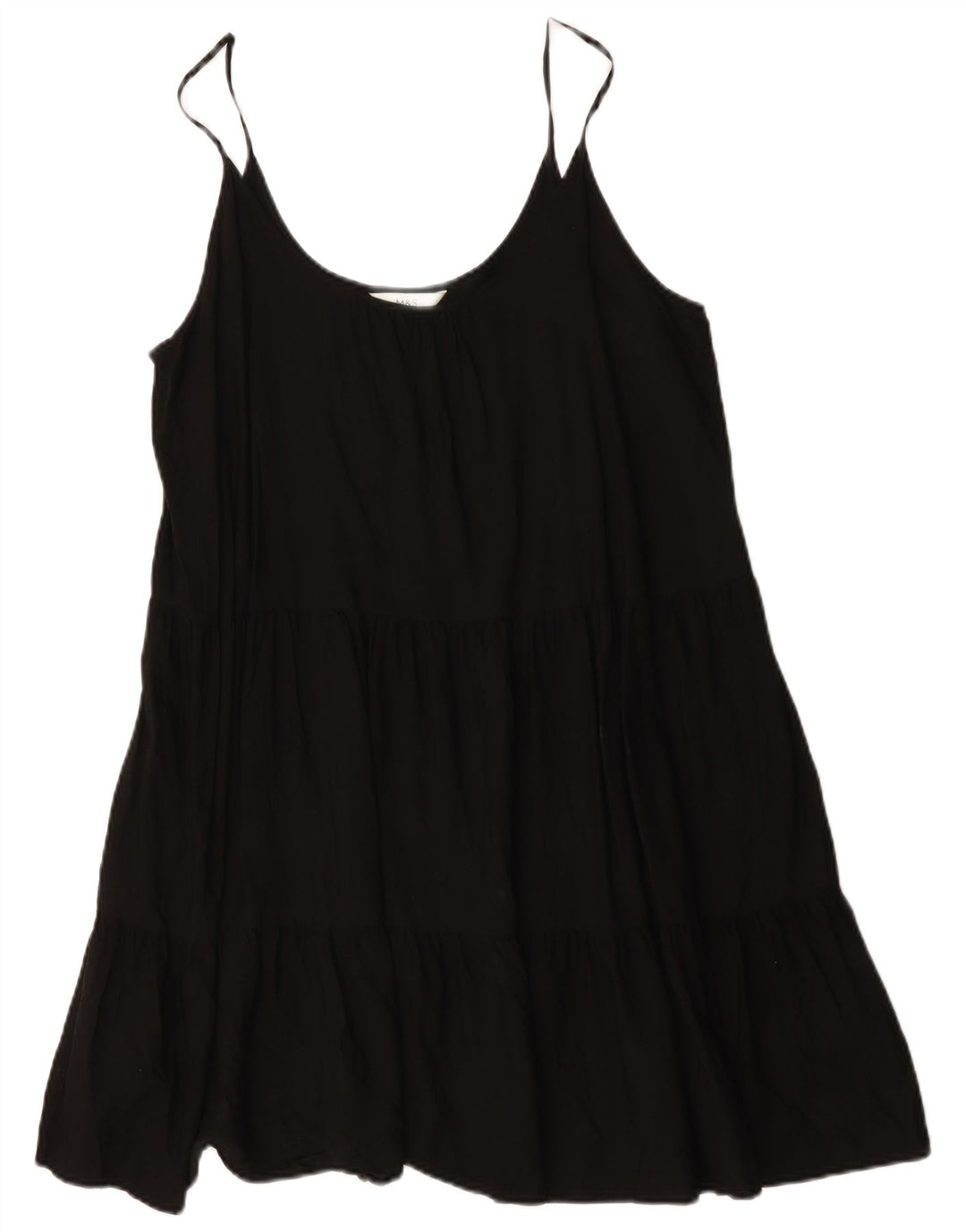 Marks & Spencer Robe d'été pour femme UK 18 XL Viscose noire
