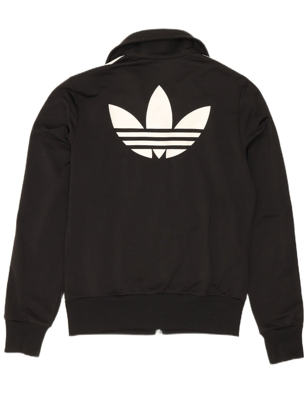 Adidas Femmes Graphique Survêtement Top Veste EU 38 Petit Noir Polyester