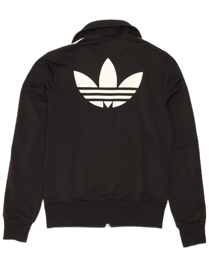 Adidas Femmes Graphique Survêtement Top Veste EU 38 Petit Noir Polyester