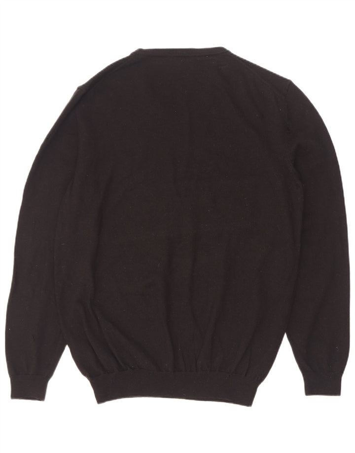 Hugo Boss Pull col V XL Noir Laine Vierge Homme