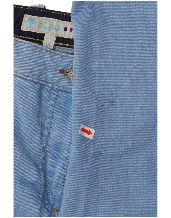 FAT FACE Jean court pour femme UK 18 XL W36 L22 Bleu Coton