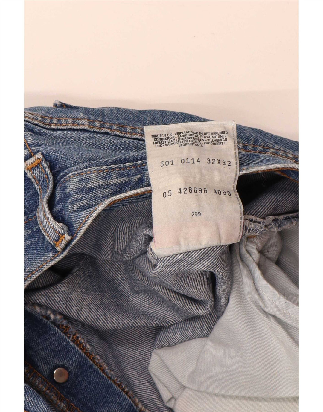 Levi's Jean Droit 501 Homme Bleu W32 L32 Coton