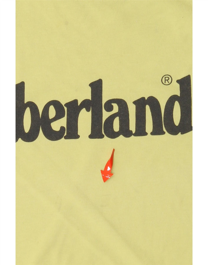 TIMBERLAND T-Shirt Graphique Garçon 13-14 ans Petit Vert Coton