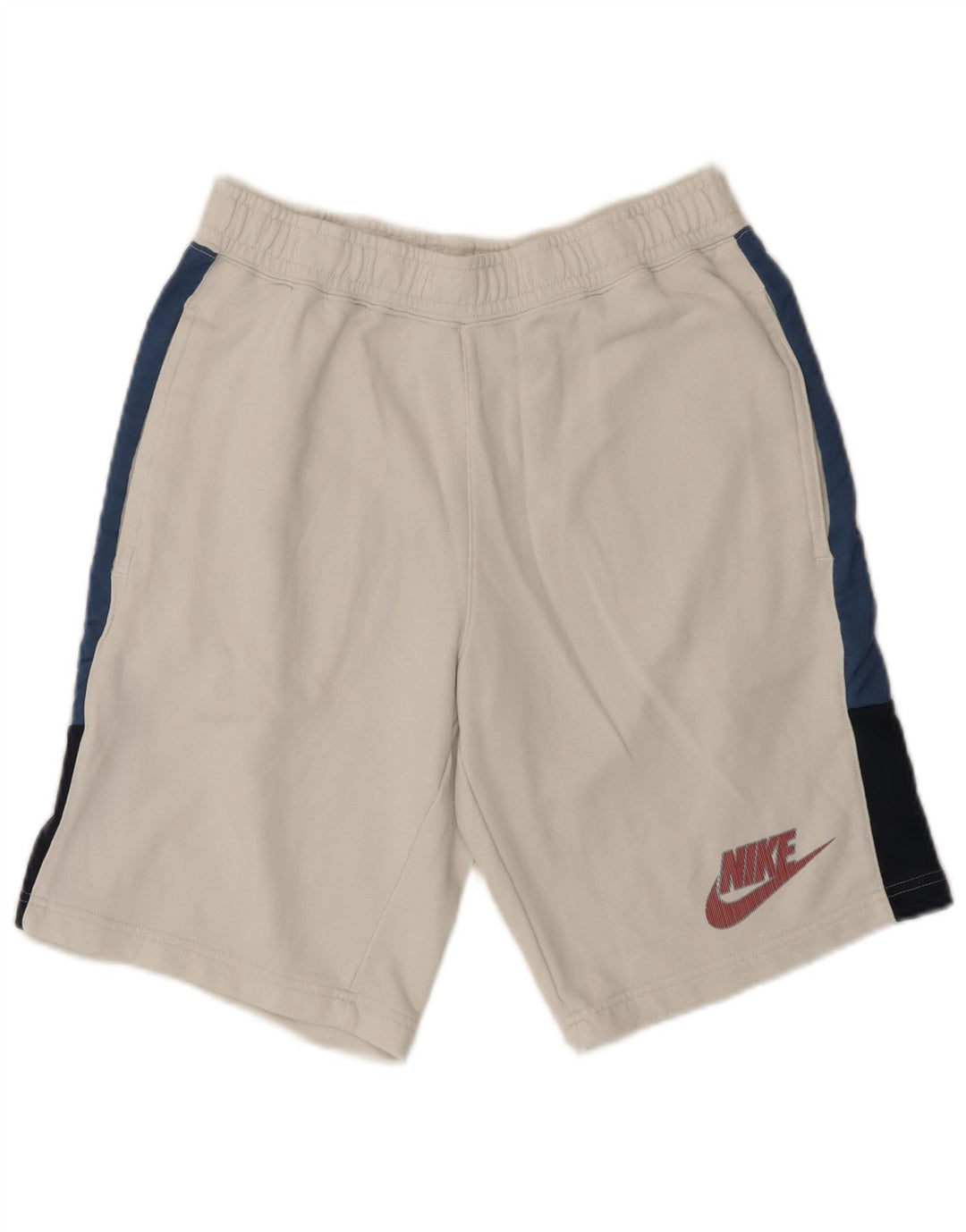 Short de sport Nike pour homme en coton color block blanc moyen