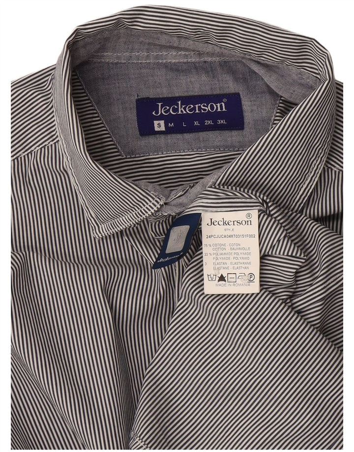 Jeckerson Chemise Homme Petit Coton Bleu à Rayures