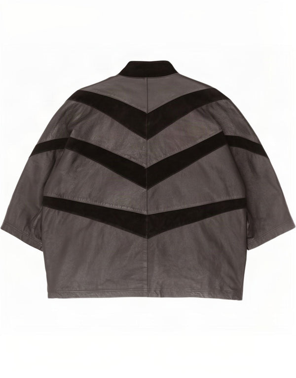 vintage Femmes 3/4 Manches Veste surdimensionnée IT 56 4XL Black Colourblock