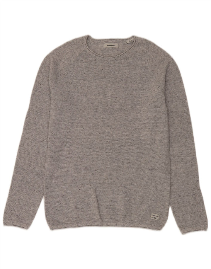 Jack & Jones Pull à col rond pour homme Petit gris moucheté
