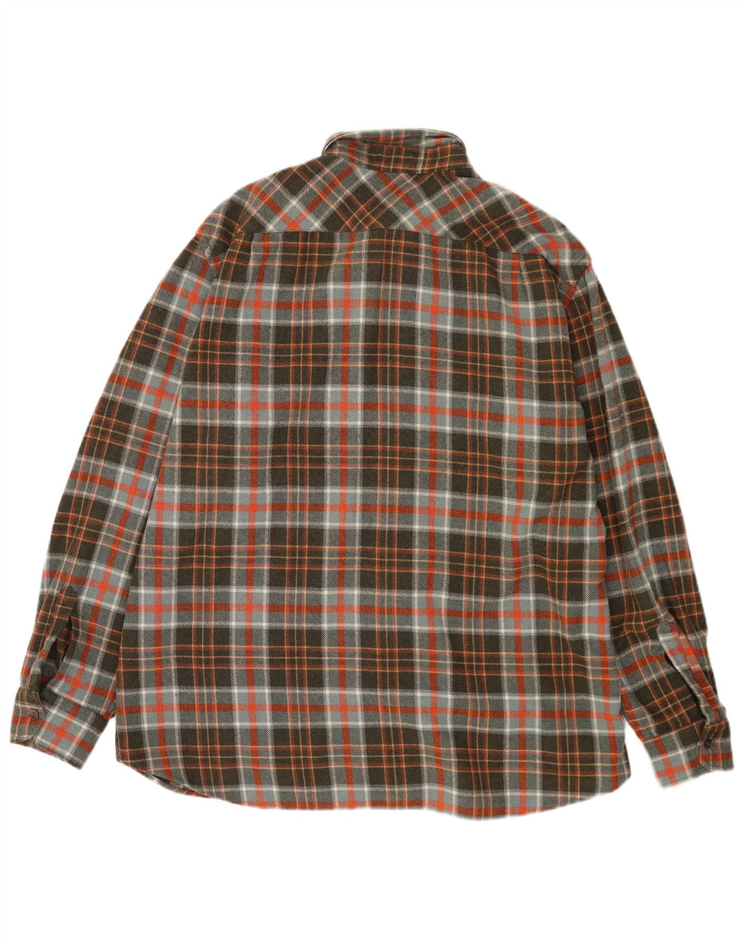 vintage Mens Lumberjack Flanelle Chemise XL Kaki Check