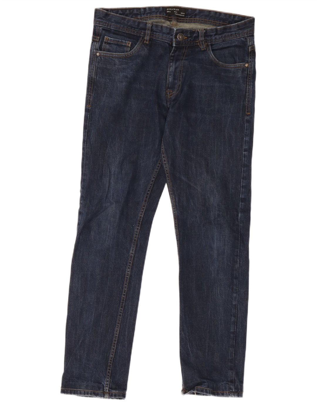 Zara Jean Slim Homme EU 40 Medium W32 L29 Bleu Marine Coton